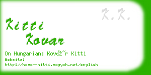 kitti kovar business card